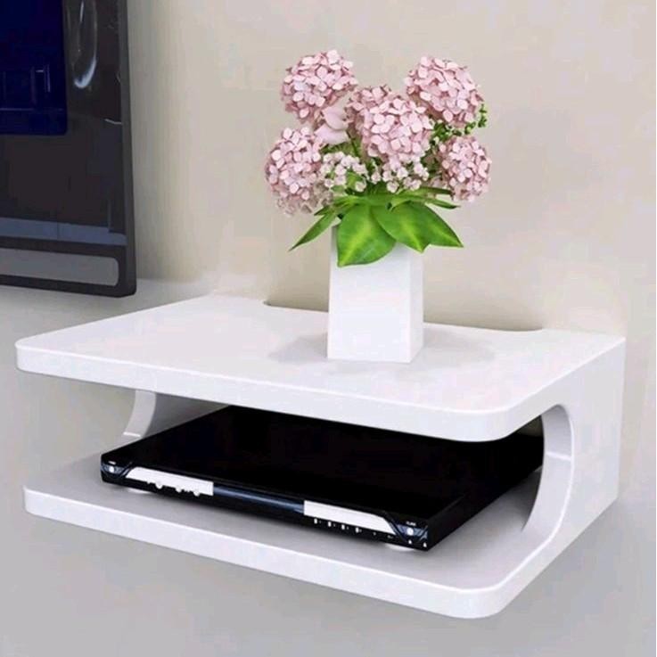Rak Resiver setop box tv,rak router wifi kuat kokoh bahan kayu