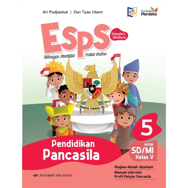 BUKU ERLANGGA KURIKULUM MERDEKA KELAS 5 SD Revisi / Non Rev Erlangga ESPS Bupena A B C Seni Budaya G