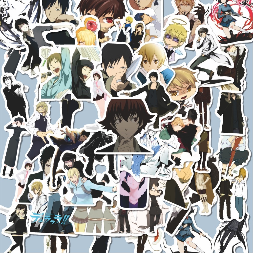 

100PCS Lucu Sticker Anime Durarara!! Stiker Aesthetic Stiker Anti Air Stikers Berperekat Waterproof sticker decal buat Motor Helm Buku Journal Koper Casing HP Laptop Botol Minum Hadiah anak
