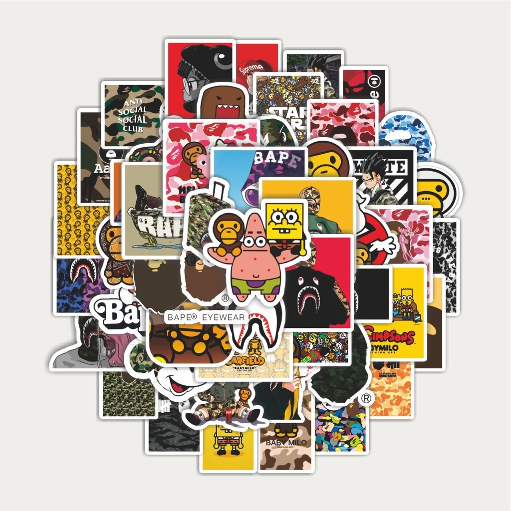 

Sticker Pack Stiker Bape Shark | Sticker TUMBLR | Stiker LAPTOP KOPER HELM