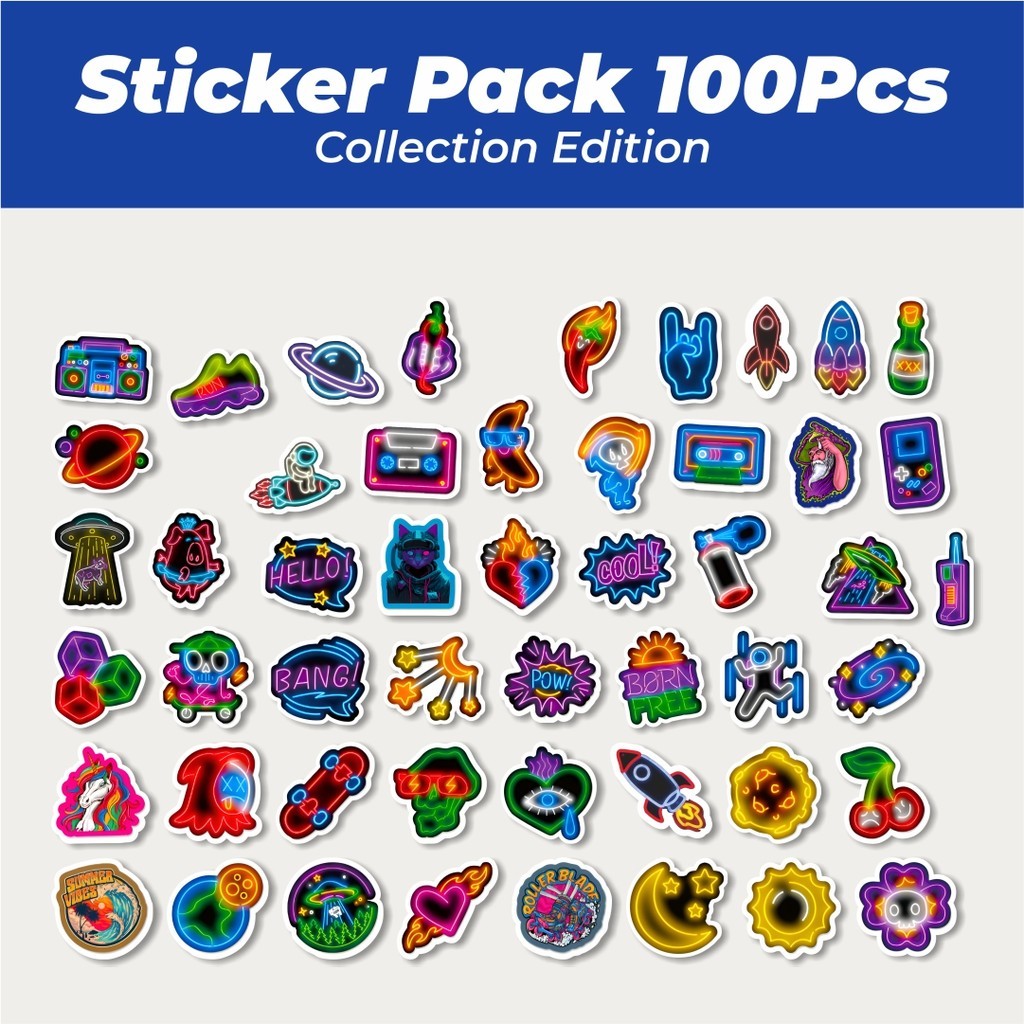 

Hot Stiker Neon Rocket Lucu Anti Air Stikers Berperekat Waterproof Sticker Decal Buat Motor Helm Buku Journal Koper Casing HP Laptop Botol Minum