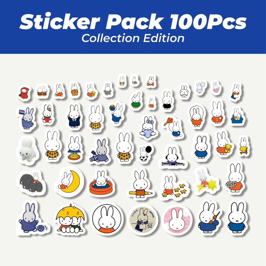 

Hot Stiker Kartun Miffy Lucu Anti Air Stikers Berperekat Waterproof Sticker Decal Buat Motor Helm Buku Journal Koper Casing HP Laptop Botol Minum