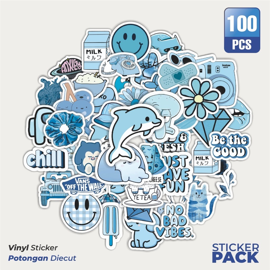 

Stiker Vinyl Stiker Aesthetic Tumbler Waterproof Aesthetic- Untuk Laptop, Motor, dan Helm - Paper Stationery Pack