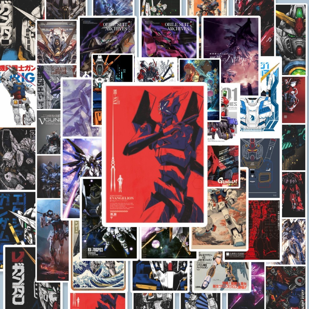 

100PCS Lucu Stiker Anime Mobile Suit Gundam Stiker Aesthetic Stiker Anti Air Stikers Berperekat Waterproof sticker decal buat Motor Helm Buku Journal Koper Casing HP Laptop Botol Minum Hadiah anak