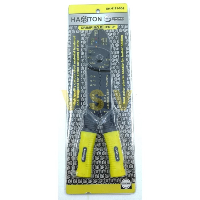 HASSTON Crimping plier 9" / tang crimping / kupas kabel HASSTON
