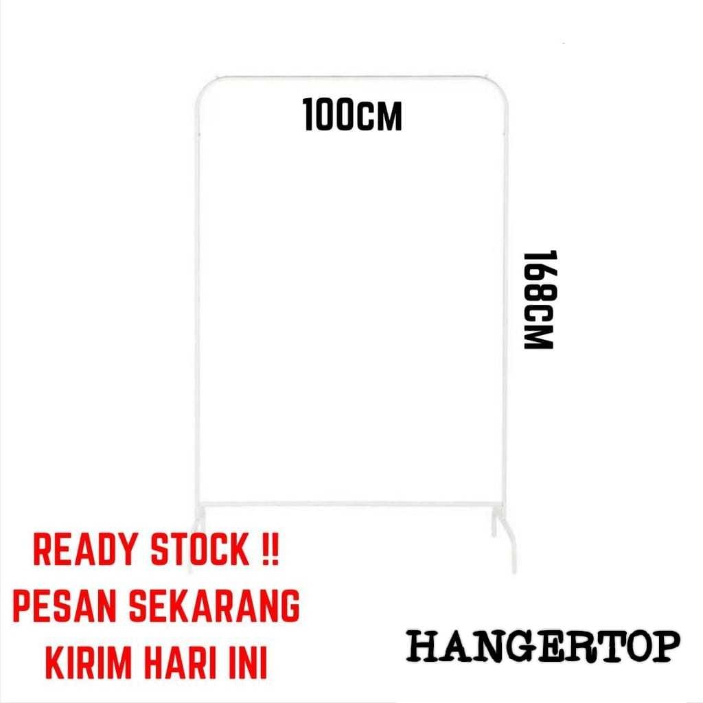 

GAWANG BAJU IKEQ /GANTUNGAN BAJU / PUTIH DAN HITAM BULAT RAK BAJU STANDING DISPLAY ) /Gawang Baju Putih MINIMALIS dan Hitam ukuran 1 METER/Gawang baju model putih 100 cm