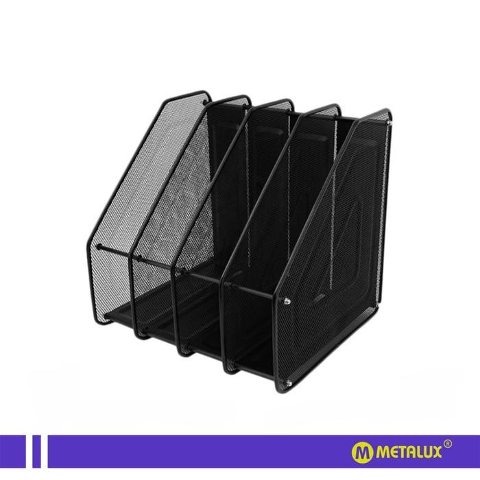 

METALUX FILE RACK L - Rak Dokumen layer | Document Rack - Black 4 Layer mbs