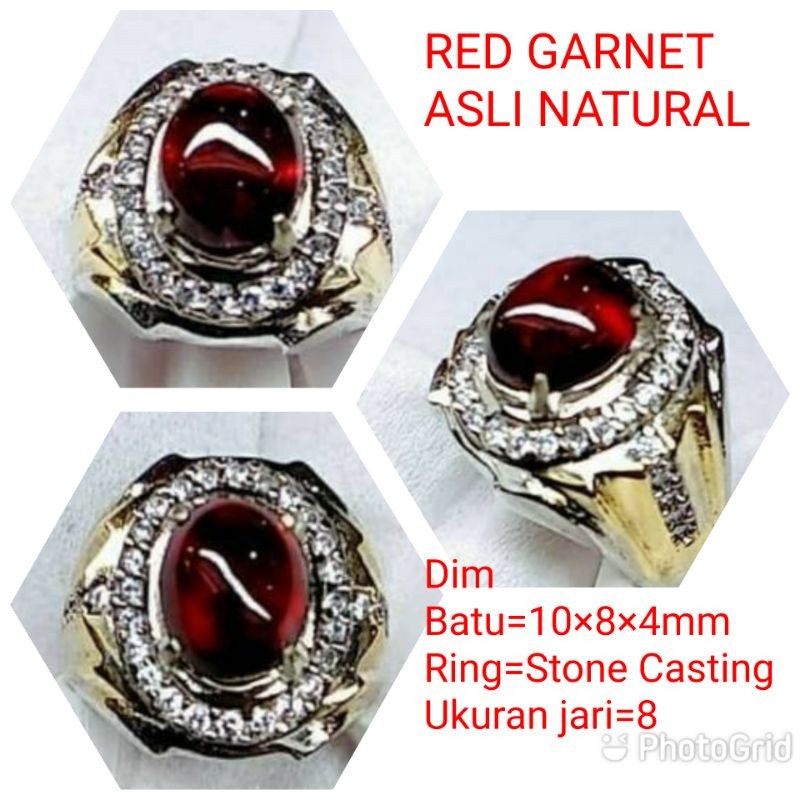 CINCIN BATU RED GARNET NATURAL