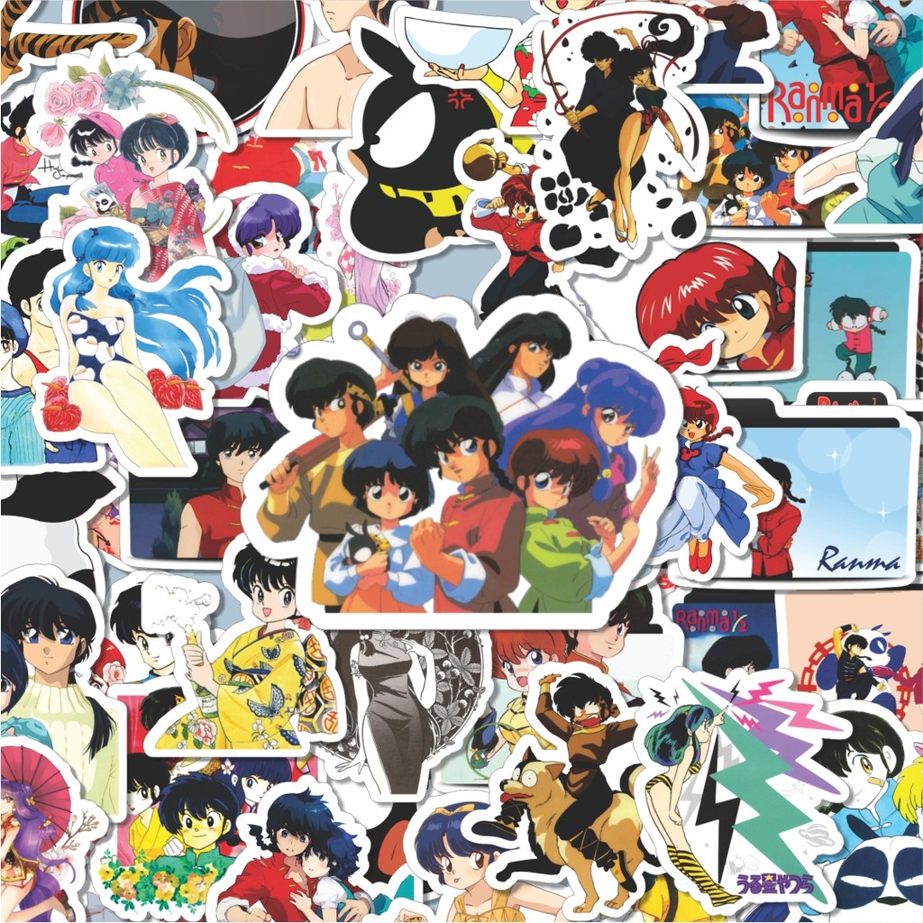 

100PCS Lucu Stiker Anime Ranma Stiker Aesthetic Stiker Anti Air Stikers Berperekat Waterproof sticker decal buat Motor Helm Buku Journal Koper Casing HP Laptop Botol Minum Hadiah anak