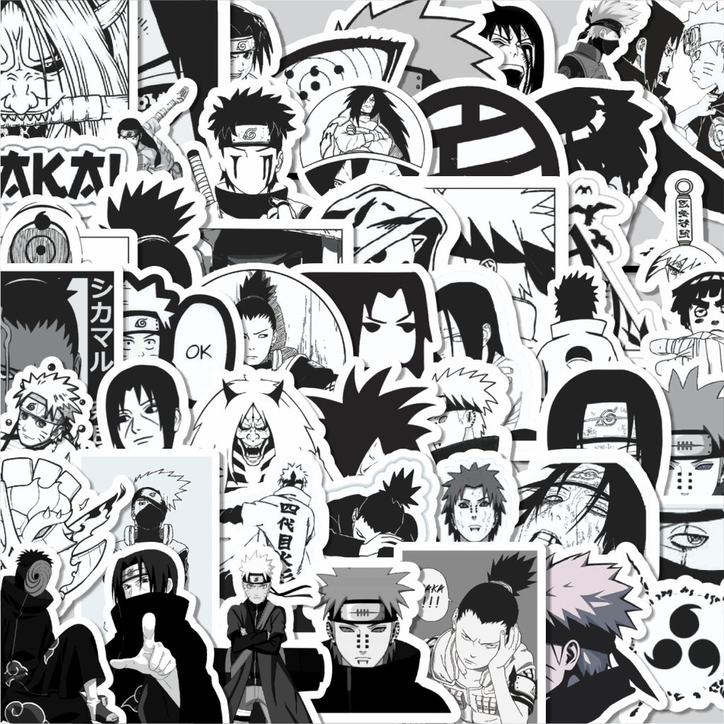 

Stiker Cutting Pack Stiker Anime Naruto Black & White Isi 100Pcs Series Aesthetic Lucu Keren Untuk Koper Bahan Vynil