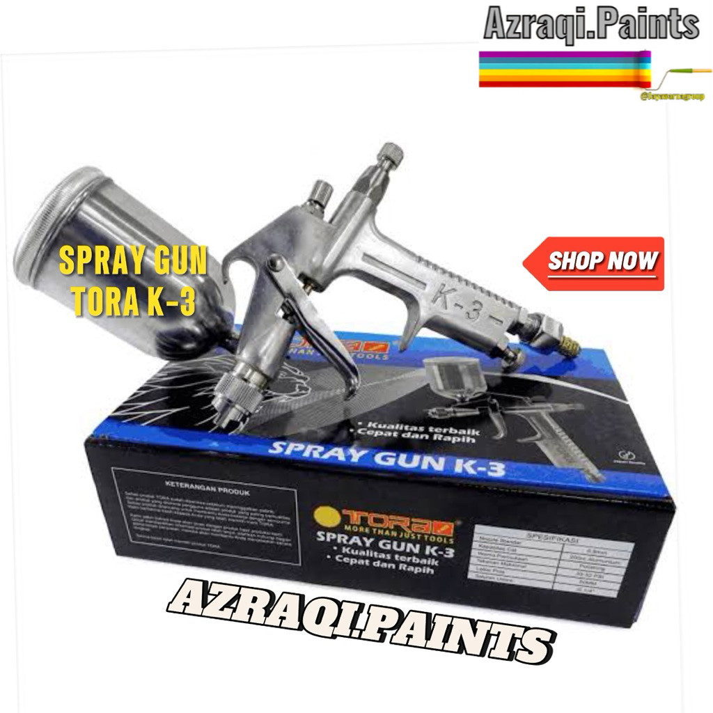 SPRAY GUN TORA K3 TABUNG ATAS ORIGINAL