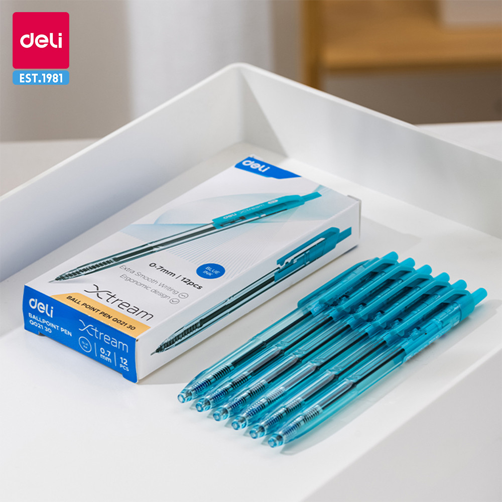 

Deli 12PCS/Box Ballpoint Pen 0.7mm Office Gel Pens Smoothing Writing Low Viscosity Ink Writing Pens Office School Stationery