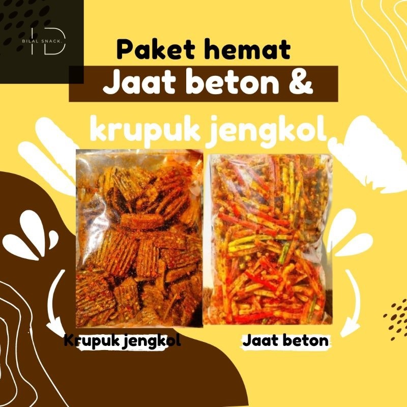 

Paket hemat jaat beton & krupuk jengkol pedas daun jeruk