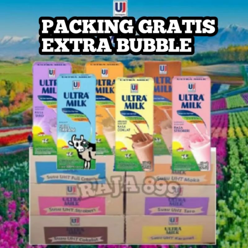 

New SUSU ULTRA MILK UHT DUS ISI 24 PCS X 200ML | ULTRA MILK 200ML KARTON ALL VARIANPremium