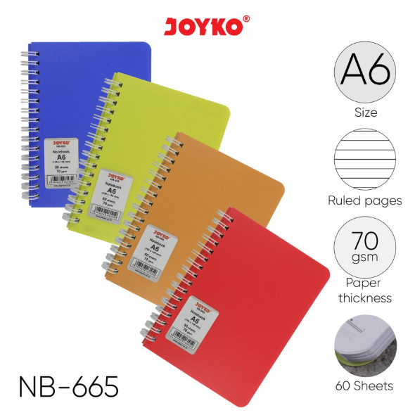 

Ruled Notebook Diary Agenda Buku Catatan Bergaris Joyko NB-665 60 Lembar