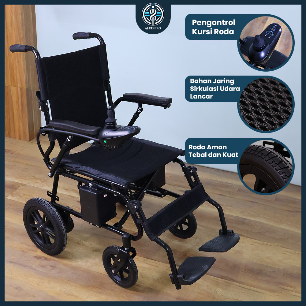 Kursi Roda Elektrik Lipat Otomatis Ringan untuk Dewasa & Lansia | ALKESPRO OFFICIAL STORE