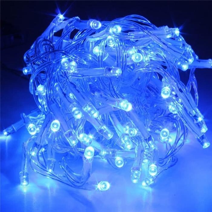 Lampu LED Baterai 4m - Lampu Hias - Lampu Natal Baterai - Tumblr Lamp - Biru