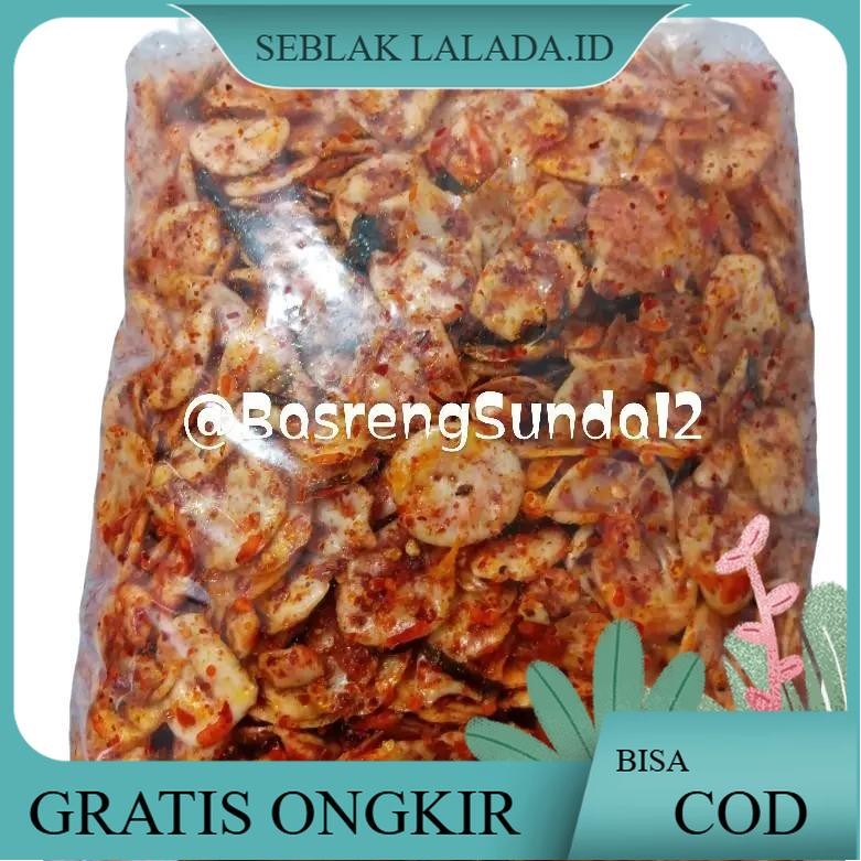 

[Beli Lokal]Seblak Kemplang Putih Extra pedas Daun jeruk 1 kg cemilan instan Food Snacks Kerupuk Snack Kering Makanan