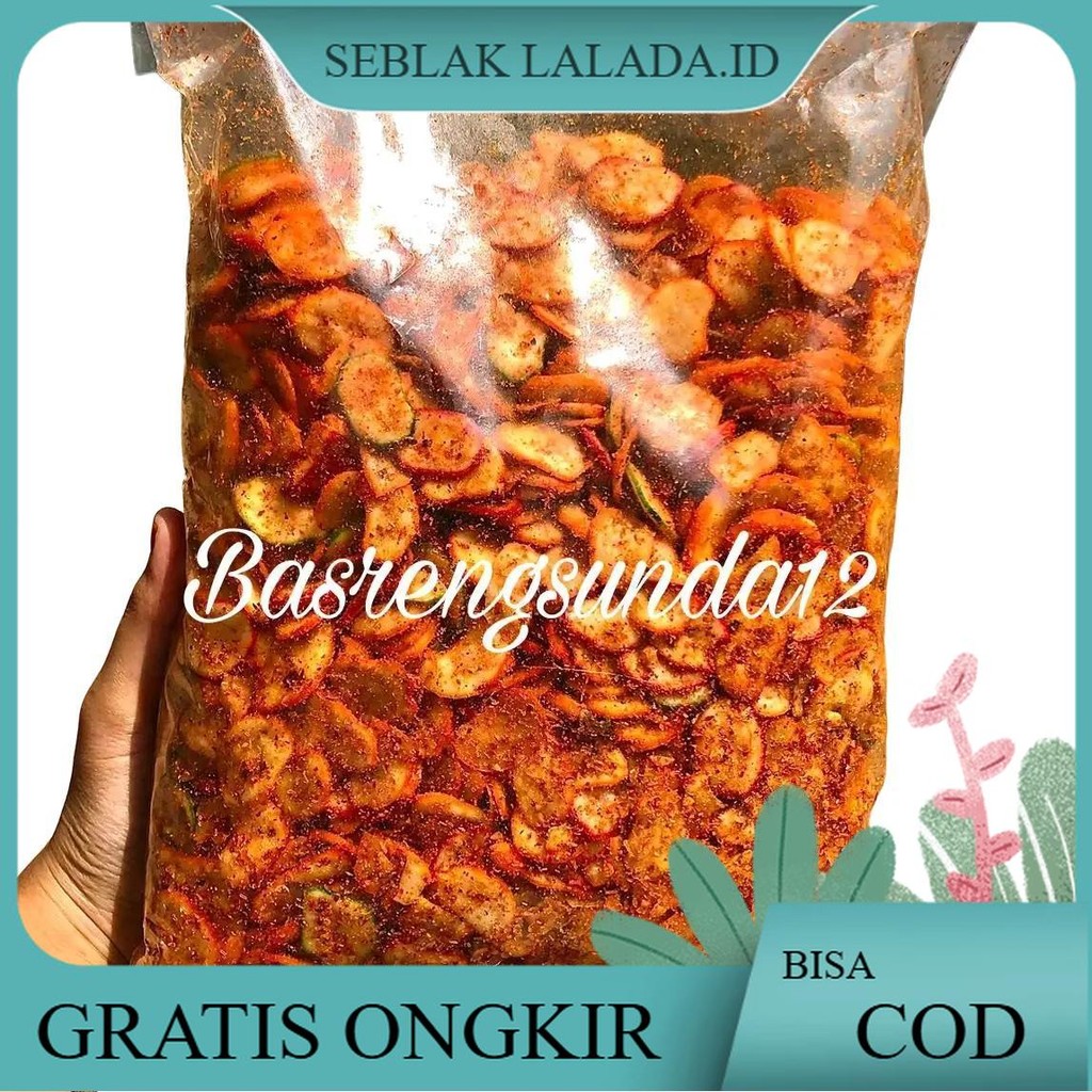 

[Beli Lokal]KERUPUK BAWANG Seblak kerupuk bawang pedas Daun jeruk 1kg Cemilan Instan Food Camilan Snacks Makanan