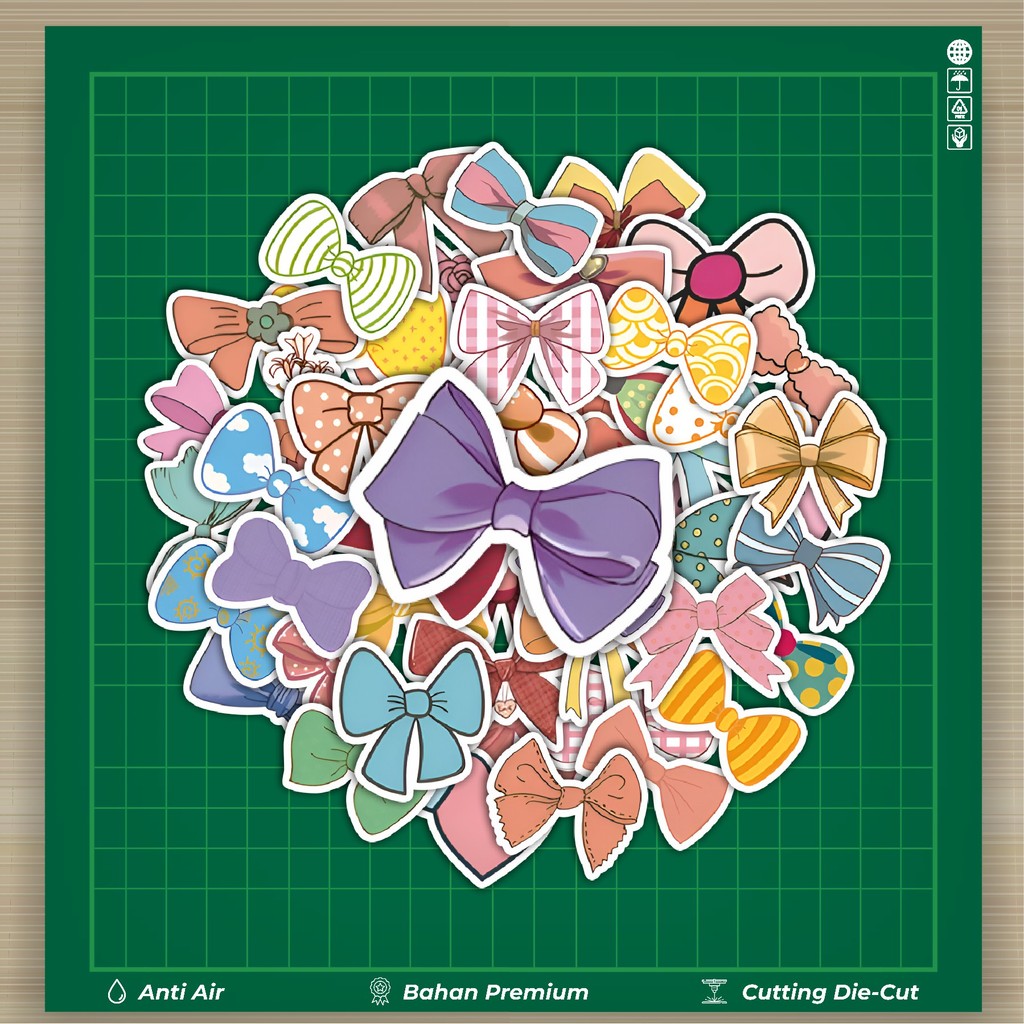 

HOT 50 PCS STIKER Stiker Fluffy Bow Design Stiker Fashion Cars Decal Dingin Kartu Album Custom Vinyl Anti Air- Sticker Aesthetic Buku Journal Koper Casing HP Tablet Laptop Helm Motor Botol Minum