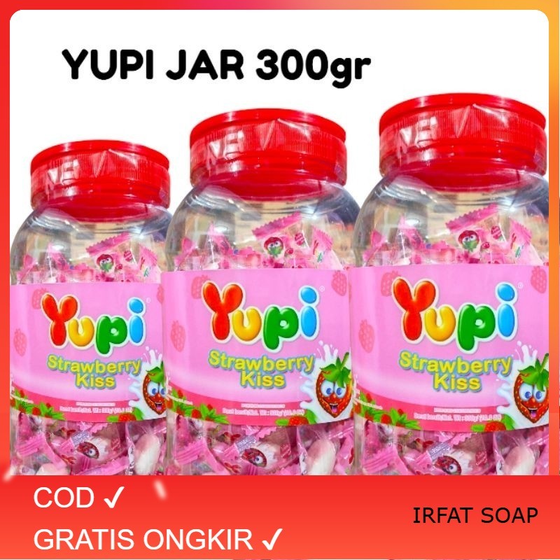 

1 PCS permen YUPI toples isi 300g permen enak buat camilan dan jajan murah