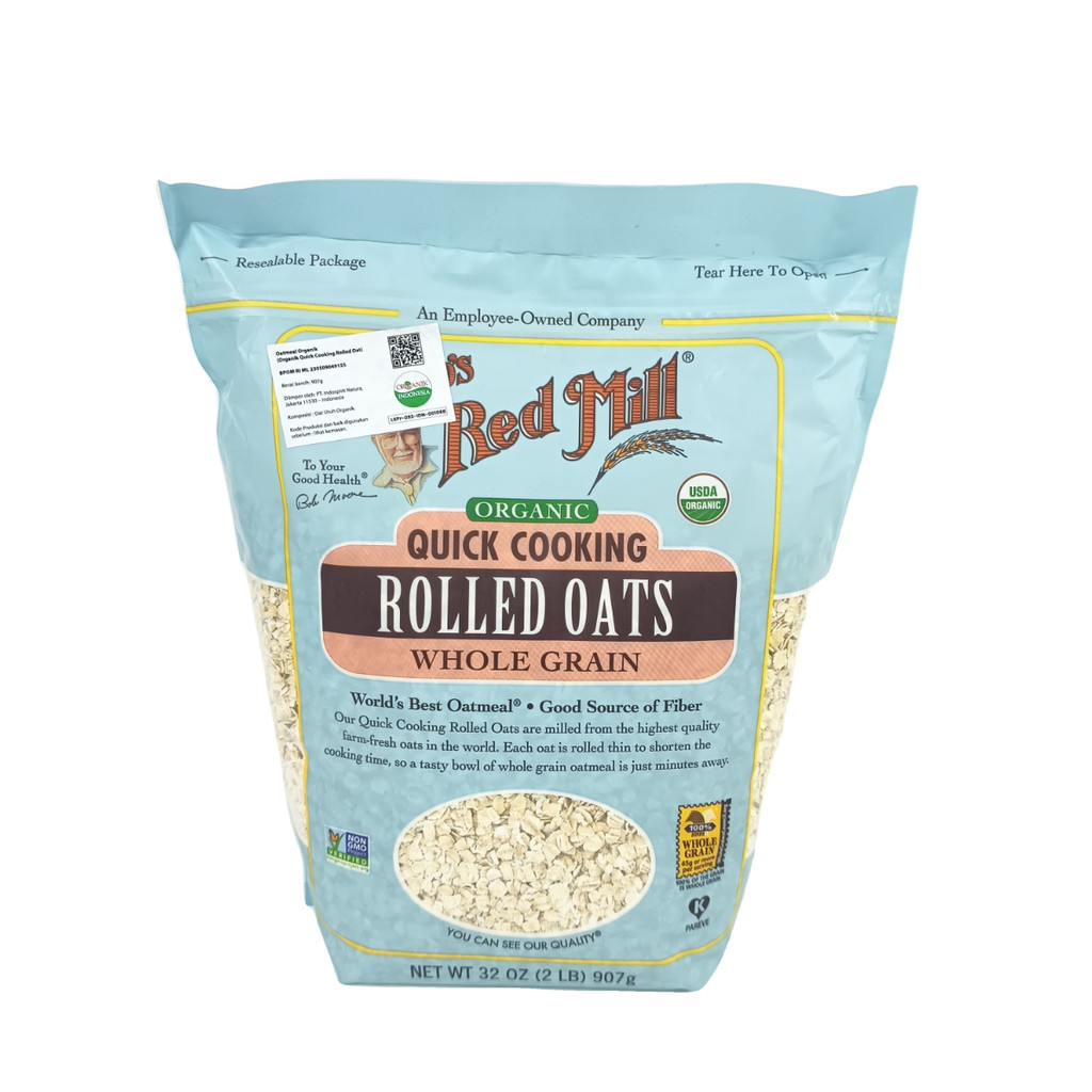 

Bob's Red Mill Organic Quick Cooking Rolled Oats Whole Grain 907Gr