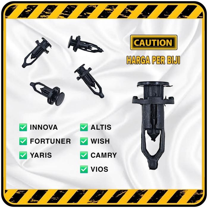 Klip Body Plastik Kancing Kancingan Rivet Bumper Mobil Toyota INNOVA | YARIS | FORTUNER | ALTIS | WI