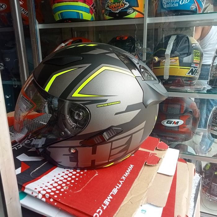 HELM SHEL ROVER R-812 Black Lis Gren fluo