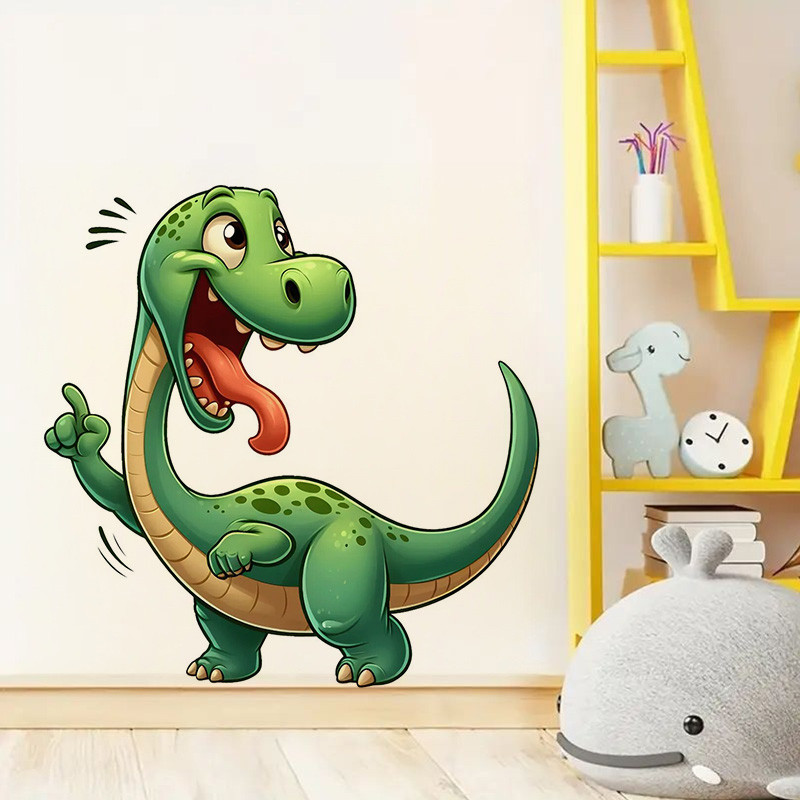 

Cartoon Dinosaur Sticker, Water-proof Home Wall Decal, Used for Wall, Bathroom, Cabinet, Door,Toilet, Car, Laptop