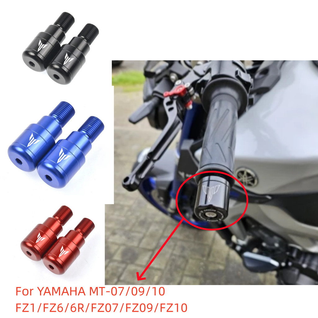 Motorcycle Bar End Caps CNC Handlebar Grips For Yamaha MT07 MT09 MT-10 MT-125  FZ1  FZ6 FZ6R FZ07 FZ