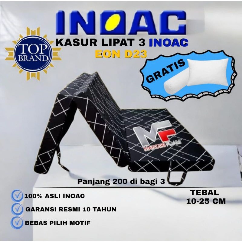 Kasur Lipat 3 Busa Inoac EON D23 Tebal 15 dan 20 cm Original Lipat 3 Kasur Lipat Inoac