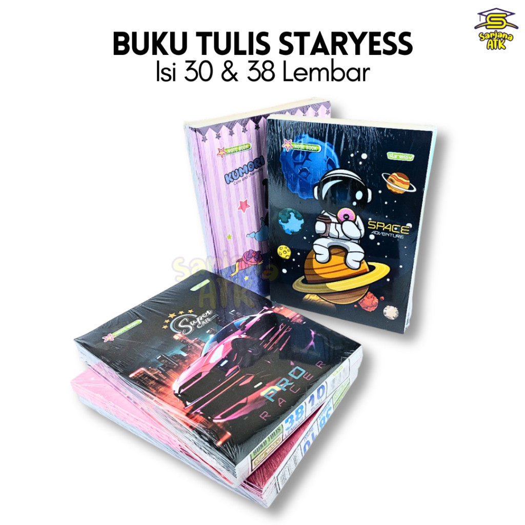 

(Harga Per Pak isi 10) Buku Tulis 38 Lembar STARYESS / Buku Catatan Sekolah