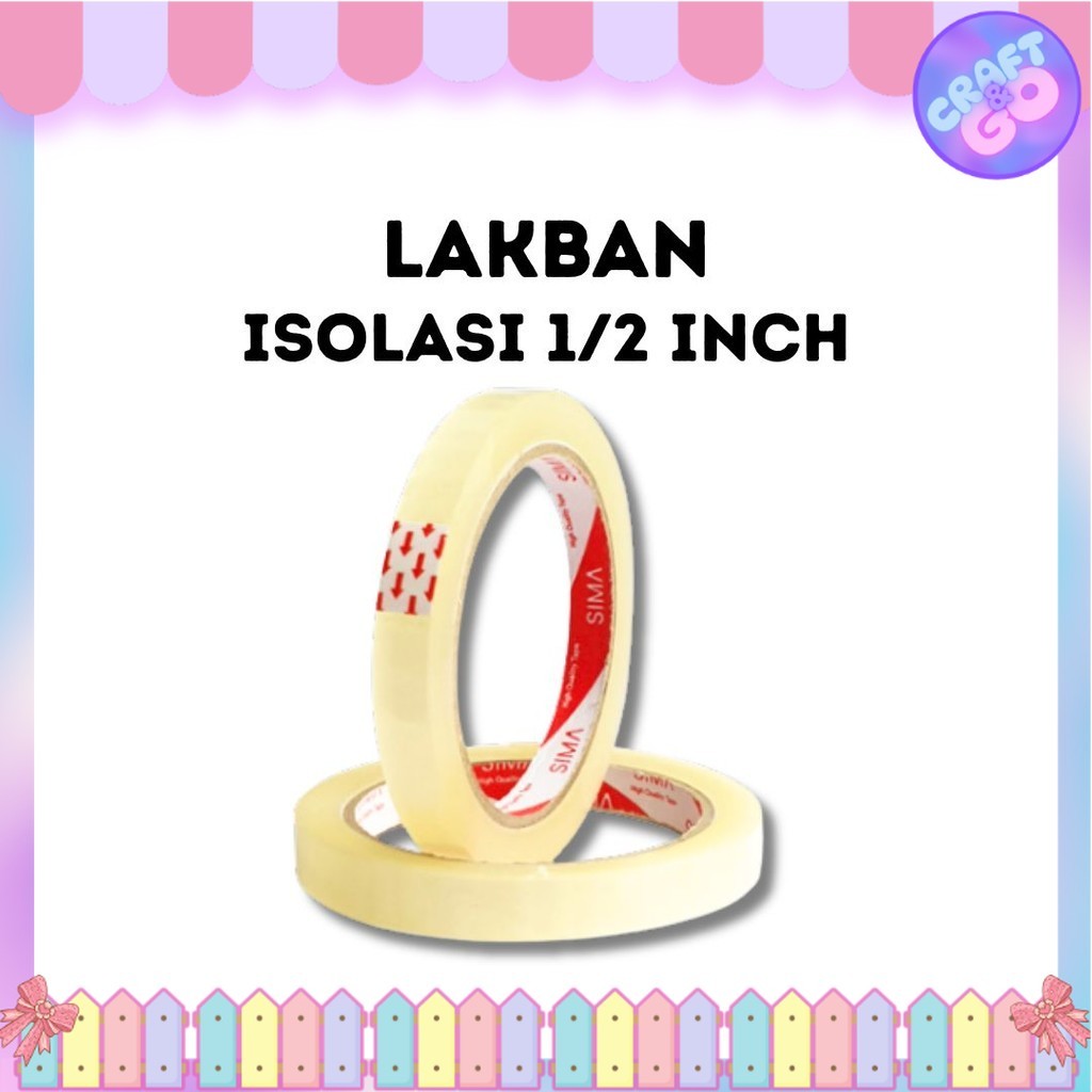 

Lakban Isolasi 1/2" Yard / Selotip