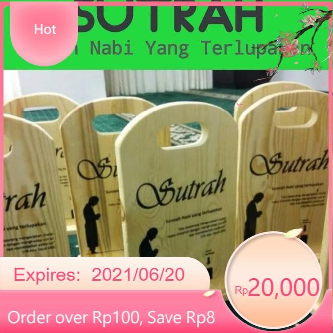 

Sutrah Sholat Sablon 1sisi - Sutroh Pembatas Shof solat - Sutrah Sunnah Nabi Abu - Sablon 1 sisi LR17