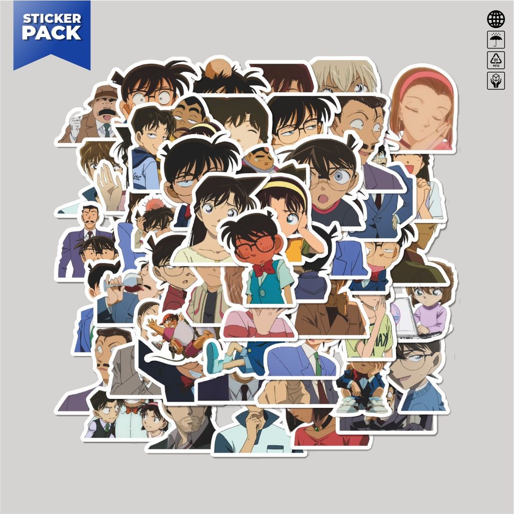 

[100PCS]Stiker Pack Stiker Anime Detective Conan V2 Aesthetic Vinyl Anti Air Dekorasi Sticker Laptop Buku Journal Koper Helm Casing HP Gitar Helm Skateboard