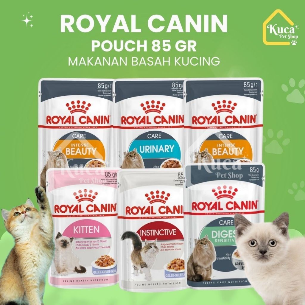 Royal Canin Pouch Wet Cat Food Adult Mother Kitten Makanan Kucing Basah Beauty Instinctive Urinary