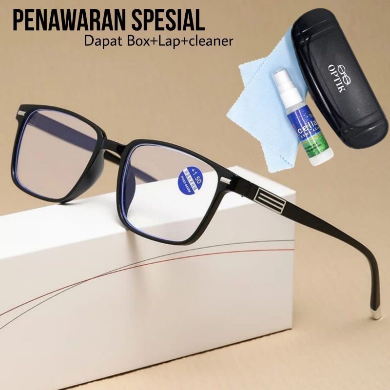 kaca mata plus usia 50 tahun/kacamata baca pria/kaca mata baca pria 45