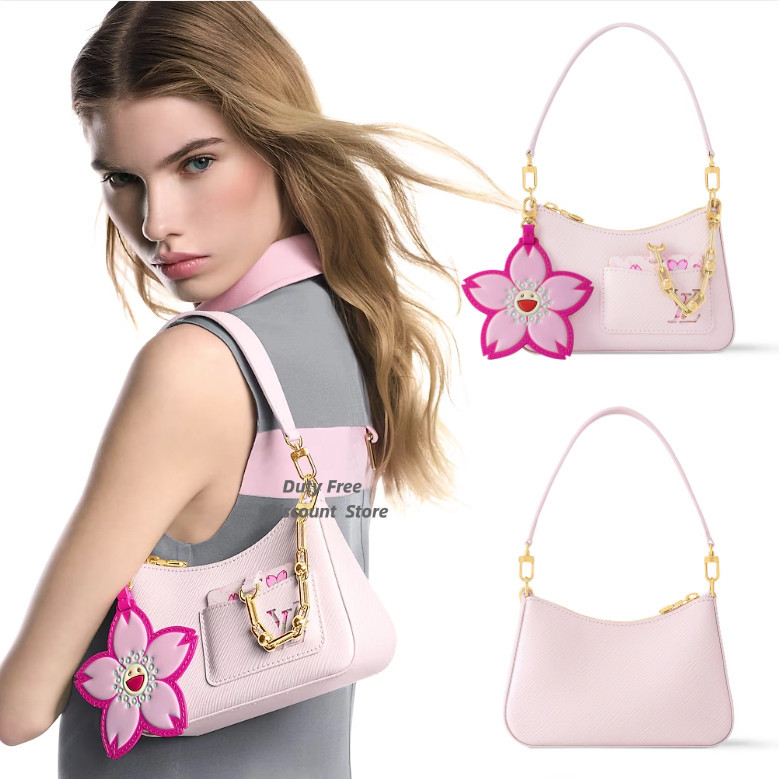 Louis Vuitton LV x TM Tas Wanita Model Marellini (Tas Bahu Ketiak / Tas Tote Gaya Klasik)