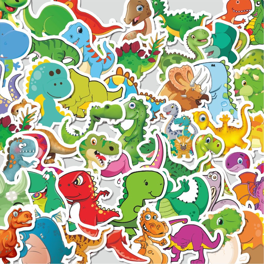 

Stiker Cutting Pack Stiker Dinosaur Series 2 Isi 100Pcs Series Aesthetic Lucu Keren Untuk Koper Bahan Vynil