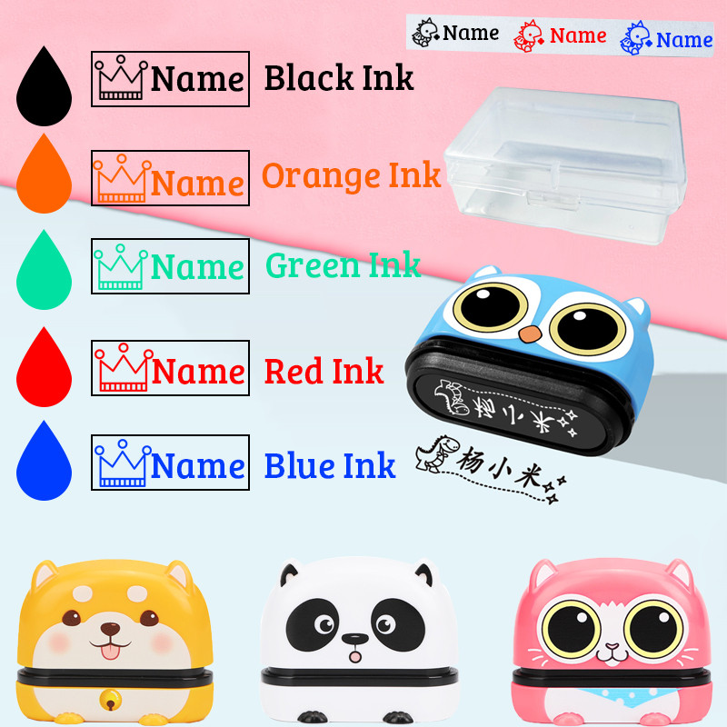 

Cute Cartoon Children Seal Students, Large Size Washed Non - Fading Fabric And Textile Stamps DIY For Children Name Toys Gift