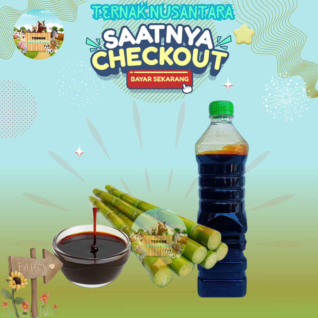 MOLASES TETES TEBU 1 KG - Tetes Tebu Murni Kental Berkualitas MEDIAPACK