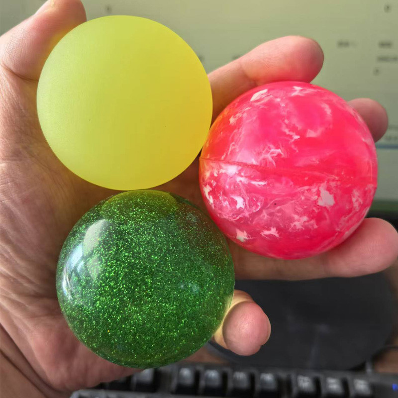 

1PCS Large Bouncy Rubber Ball 55MM Basketball Glitter Marbleized Balle Rebondissante Kids Party Goodie Gift Bag Stuffer Fillers