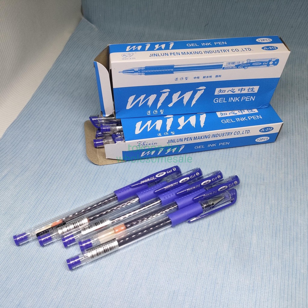 

Pulpen/bolpen/ballpoint Zhixin mini gel JL-212 0.5mm (tinta biru)