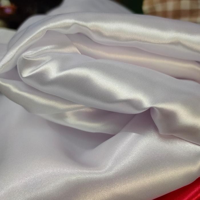 bahan kain bendera merah putih gulungan meteran YARD - Putih