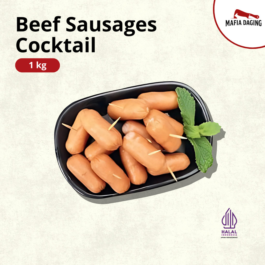 

[Mafia Daging] Sosis Daging Sapi / Beef Cocktail Sausages Halal 1 kg