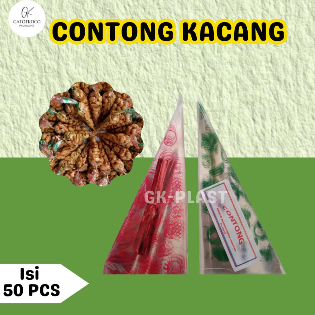 (50 pcs) Plastik Contong Kacang/Mete/plastik segitiga kacang