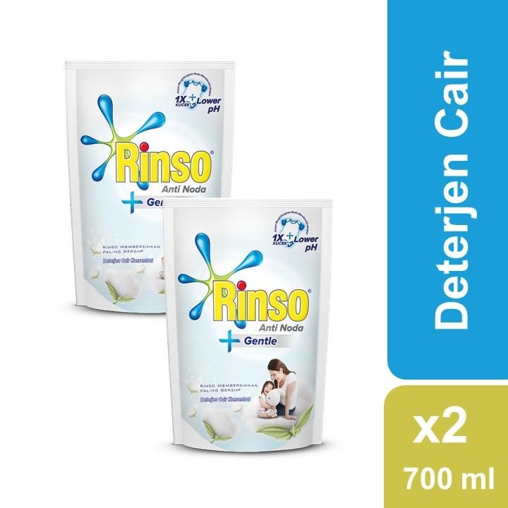 Rinso Gentle Deterjen Cair 700ml Twin Pack