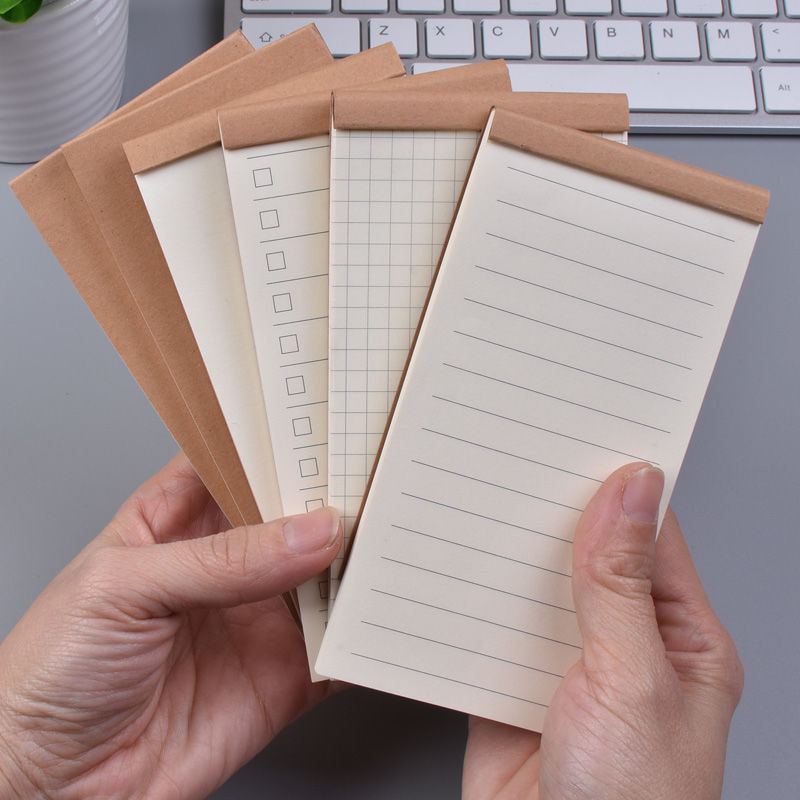 

50sheets Vintage Kraft Paper Memo Pad Portable To Do List Notepad Checklist Weekly Daily Planner Notebooks Kawaii Stationery