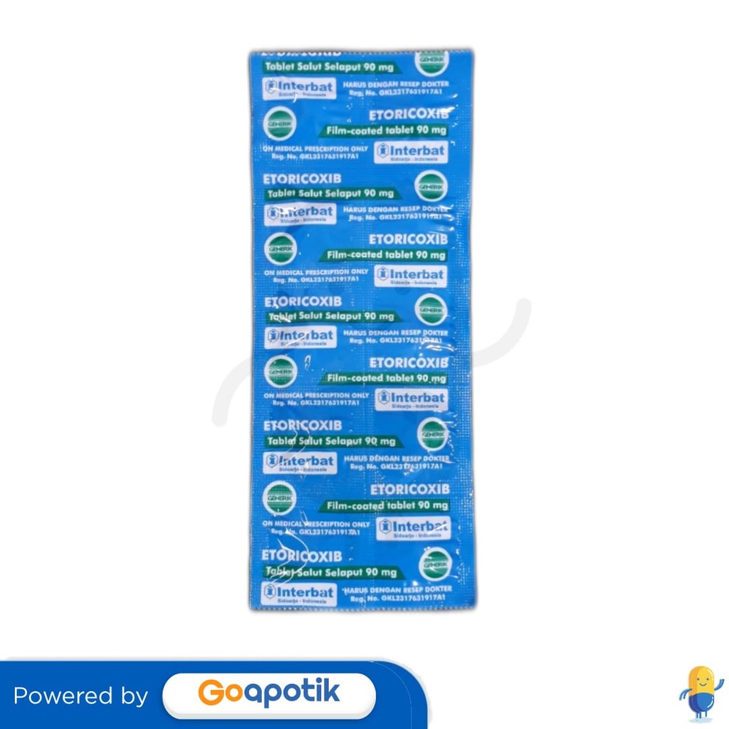 Etoricoxib Interbat 90 Mg Strip 10 Tablet
