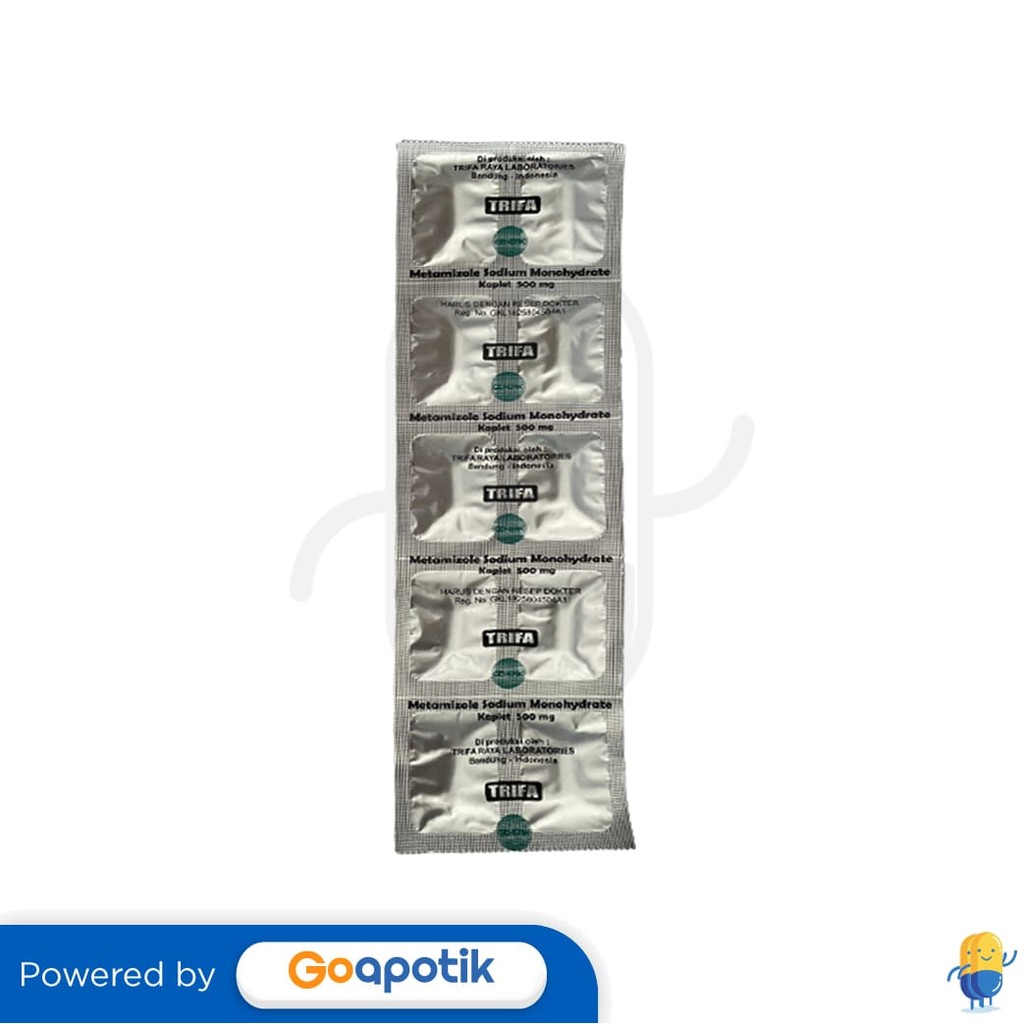 Metamizole Sodium Monohydrate Trifa 500 Mg Strip 10 Kaplet